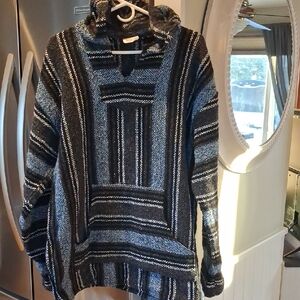 Canyon Creek Black and Gray Women's V Neck Pullover Hoodie